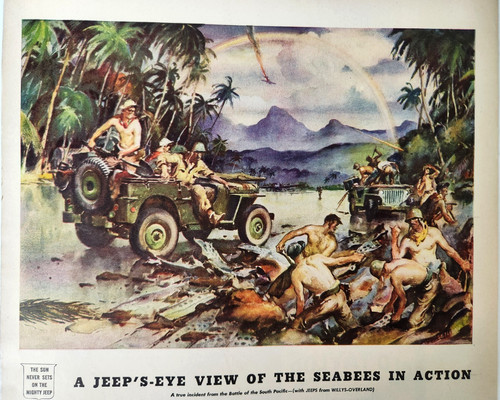 Navy seabees wwii jeep - navy,
