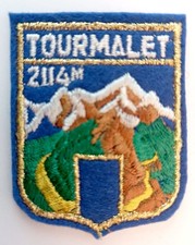 Écusson ancien TOURMALET Hautes-Pyrénées France - en feutrine brodée