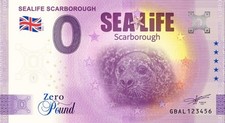 Billet Souvenir 0 Pounds Sea Life Scarborough