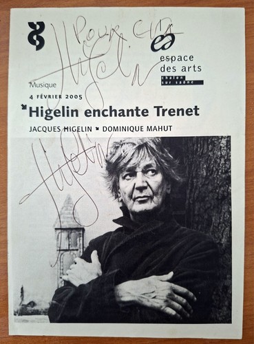 Jacques higelin autographe - higelin,