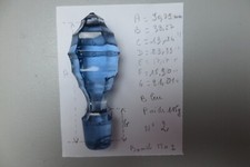 bouchon de carafe cristal bleu