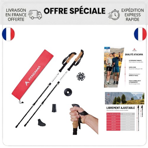 Bâtons randonnée pliables - randonnée,