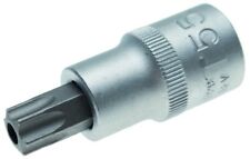 Douille Torx mâle T55 Percé Long 55 mm - Embout TORX carré 1/2 (12,7mm)