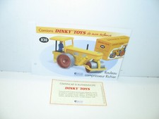 1 fiche + certif. DINKY TOYS