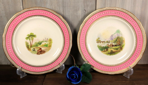 Paire assiette ancien - assiette, vieux
