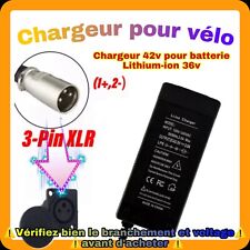 chargeur 42v pour batterie 36v  pour vélo électrique connecteur XLR 3 PIN ROND