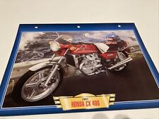 Honda CX400 1981 400 CX fiche carte moto passion collection Atlas