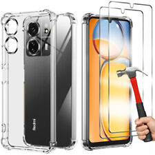 Coque Silicone pour Xiaomi Redmi 13C 12 Note 12 4G/5G 12 Pro + 2 Verres Trempés