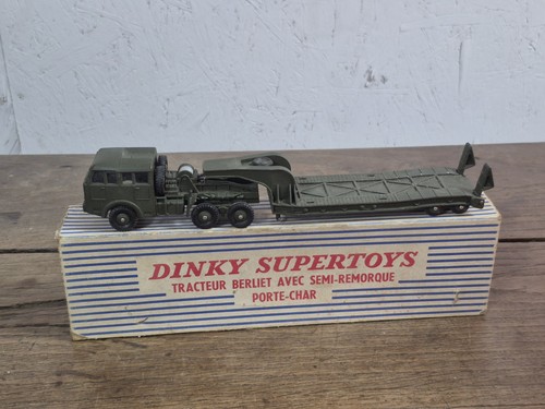 Jouet ancien camion porte char - camion,