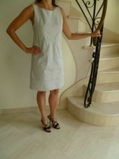 BELLE ROBE "KOOKAI" TOILE DE COTON GRIS CLAIR- TAILLE 36 - 38 - QUASI NEUVE