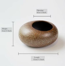 Vase Ikebana fait à la main en forme ronde, style japonais Ikebana