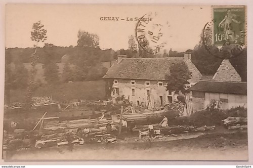 Genay scierie ouvriers - -, la