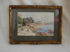 E DESIGNOLLE,AQUARELLE BORD DE