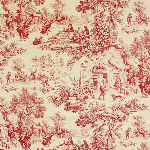 Tissu mètre toile jouy - tissu,