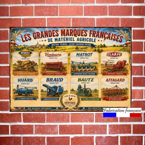 Plaque métal vieilles marques