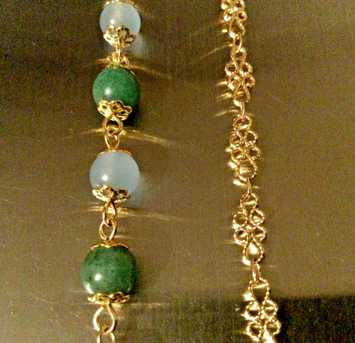 Plaqué jade aigue marine - or, jade-aigue-marine