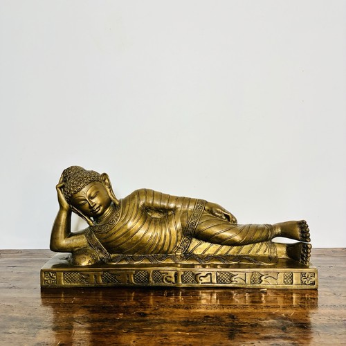 Grande statue bouddha couché - grande,