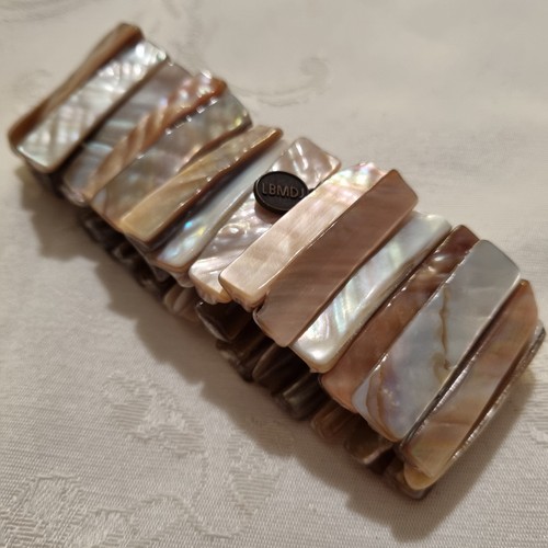 Bracelet manchette nacre - nacre, de