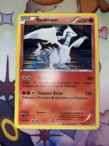Carte pokémon reshiram - pokémon,