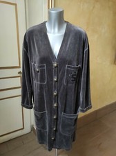 SONIA RYKIEL belle veste/tunique en Velours gris Taille L - Excel État 