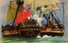 CPA AK A l'abordage SHIPS (755026)