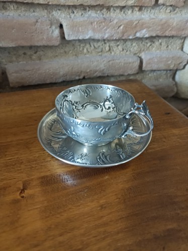 Tasse chocolat argent - tasse, à