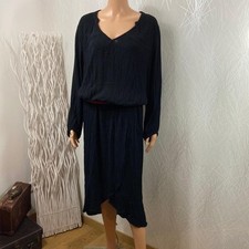 Robe longue noire élastique portefeuille Desires - 34