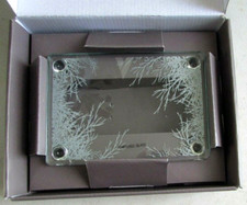 Beurrier verre Geneviève Lethu 17 x 12 cms Modèle "Givre" Sans le tartineur inox