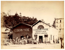 France, Usine de baches et sacs, E. Cauvin Yvose Vintage print,  Tirage albumi