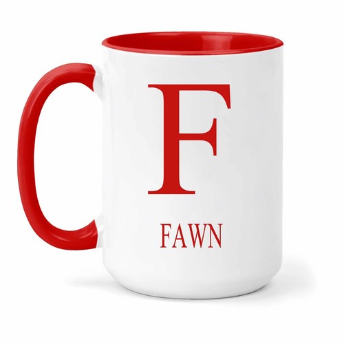 Fauve nom initiales tasse - nom,