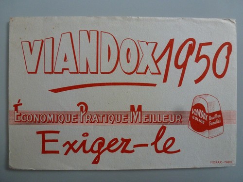 Viandox 1950 bouillon buvard - viandox,