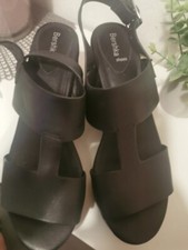 SANDALES NU PIED PLATEFORME COMPENSE SEMELLE CONFORT T 38 TALON 9 cm