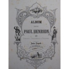 HENRION Paul Album 12 Romances Piano Chant 1846