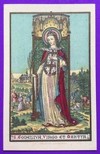 Santino Holy Card, Sinte Godelieve, Santa Godelina - Réf. 8792