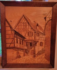 Tableau marqueterie ville de