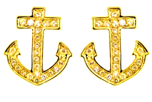 Ancre boucles 18kt - boucles, or