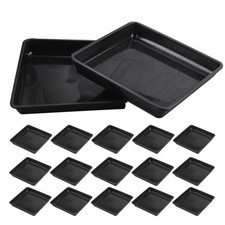  Lot de 20 soucoupes carrées pour pots de fleurs, bacs d'égouttage,
