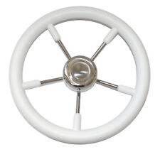 Volant Blanc Ø 350mm 5 Branches inox Moyeu Central cône Universel Bateau