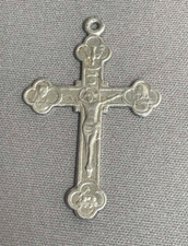 RELIGIOSA ANCIENNE CROIX PENDENTIF CRUCIFIX SOUVENIR DE MISSION