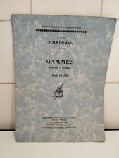 Gammes Exercices Et Préludes Pour Piano Zimmerman 1970