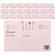 100 Pcs Cartes Pour Recettes