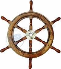 Poignée volant bateau en bois