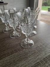 6 verres à vin rouge cristal