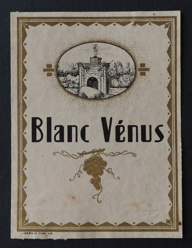 Ancienne étiquette vin blanc - étiquette,