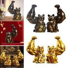 Lucky Cat Figurine Sculpture Statue Feng Shui Bureau pour affichage de