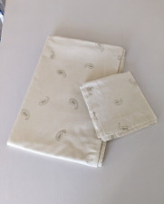 Housse de couette pour lit 1 place + taie d'oreiller, tons jaune pâle, TBE