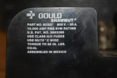 Gould shawmut fuse holders - gould,