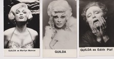 GUILDA (TRAVESTI) 3 PHOTOGRAPHIES sur CARTES 14*9 Edith PIAF Marilyn MONROE