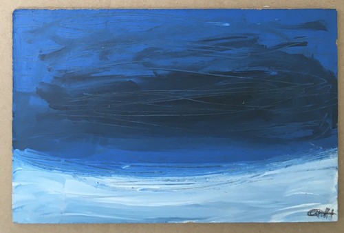 Petit tableau huile abstrait - petit,