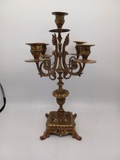 Chandelier à 5 branches en bronze doré - Déco - Vintage